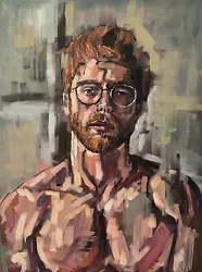 Buy Naked Man Painting, Ginger Male Model Nude, Gay, Homoerotic Art 60x80x1cm. • 750£