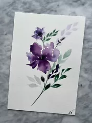 Buy Abstract Flower | Original Hand Painted | Watercolour Painting | Botanical |A5 • 30£