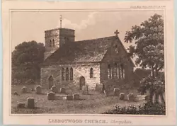 Buy Antique Print Leebotwood Church Shropshire 1831 Pub. In Gentleman's Magazine • 4£