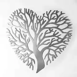 Buy Outdoor Wall Art Country Living Metal Heart Shaped Tree Of Life Garden Sculpture • 29.95£