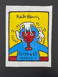 Buy Keith Haring Signed Watercolor Painting On Paper Paris 1986  11  X 8.25  • 468.88£