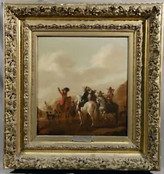 Buy Dutch Hunting Scene Men On Horses With Dogs In Landscape Setting  • 11,812.42£