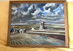 Buy Original Oil Painting Man With Horses Ploughing Field 24” Wide 19” High • 9.50£