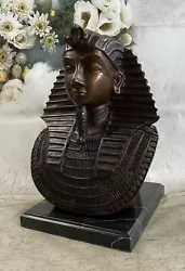 Buy Monumental Bronze Egyptian Sphinx Pharaoh Head Garden Statue Figure Figurine Art • 284.16£