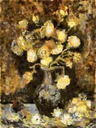 Buy Oil Art, In Wall Art, Decor, Wallpaper Background PNG File, Flowers In Vase • 1.32£