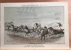 Buy 1887 Tom Merry A Dream Of Olympia Churchill Don Quixote Gladstone Cartoon • 30.03£