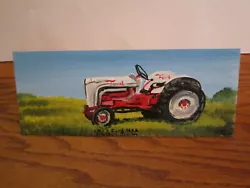 Buy Vintage Primitive Folk Art Painting On Trowe 1953 Ford Tractor  Golden Jubilee  • 24.07£