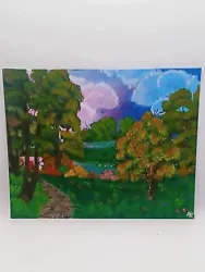 Buy Prison Inmate Art Handmade Rope, Acrylic Painting.  On Canvas. Bob Ross Style • 82.69£