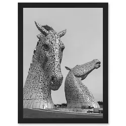 Buy Fines Kelpies Horse Sculptures Falkirk Scotland Framed A4 Wall Art Print • 18.99£