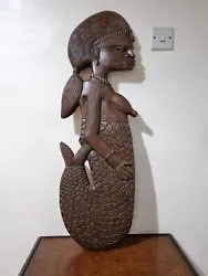 Buy Large African Mermaid Wall Sculpture • 40£