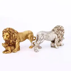 Buy Resin Lion Statue, Creative Craft Gifts Art Decor Ornament Animals Sculpture • 21.23£