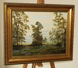 Buy J S BROADBENT (20th Century) Original Oil Painting Of Bluebell & Wildflower Wood • 295£