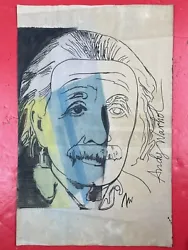 Buy Andy Warhol (Handmade) Drawing - Painting Inks On Old Paper Signed & Stamped • 105.32£