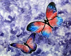 Buy ORIGINAL RICHARD FREER M.A PG  Butterflies  Beautiful Watercolour PAINTING • 750£