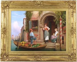 Buy Venice Fruit Seller Antique Oil Painting Arthur Trevor Haddon R.B.A. (1864–1941) • 137£