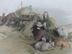 Buy Art Prints Harvest Scottish Highlands Edward Landseer Antique Engraving Animals • 6.99£