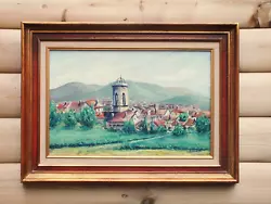 Buy Vintage French Oil Painting  Framed Landscape Le Plan De La Tour Var Cote D'Azur • 40£