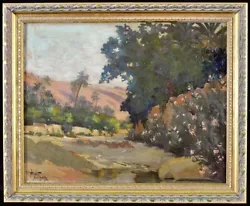 Buy Paul Nicolai (1876-1948) Bou Saada Algeria Antique French Landscape Oil Painting • 23£