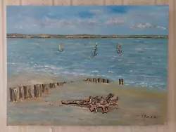 Buy Lepe Beach - Hand Painted Oil On Canvas - Seesight • 104.61£