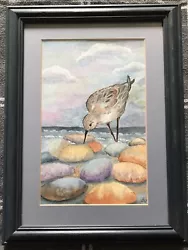 Buy Sandpiper Watercolour Framed Painting 34 X 25 Centimetres • 18£