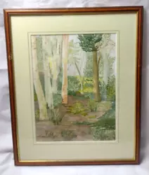 Buy Watercolour Painting Framed Woodland Scene 21  X 17  Signed Edna L. Worton • 18£