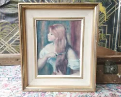 Buy Vintage Antique Style Portrait Female Painting Print White Gilt Deep Wood Frame • 18£