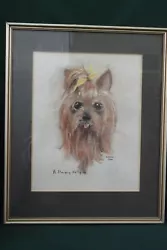 Buy Yorkshire Terrier Dog  Portrait Signed A. Harvey-Kelly1982~ Listed Artist • 98.99£