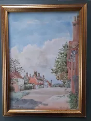 Buy ANTIQUE WATERCOLOUR SIGNED DATED 1953 C.CALLOW SUSSEX VILLAGE NEW FRAME 40x30CM • 18.99£