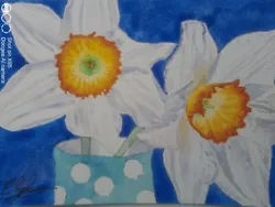 Buy Daffodils, Original Watercolour Painting Signed, A5, Not A Print. • 20£