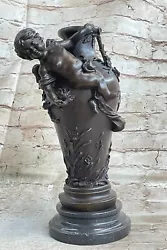 Buy Art Deco Victorian Style Baby Angel Cherubs Vase Planter Bronze Statue Sale • 139.32£