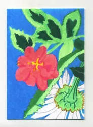 Buy Original Signed ACEO By Lucy Smith. 'Red Flower' - Still Life • 4.99£