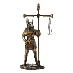 Buy Anubis Weighing The Heart On Scale Cold Cast Bronze & Resin Egyptian Statue • 114.98£