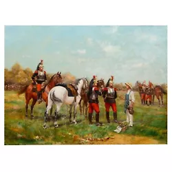 Buy French Antique Franco-Prussian War Painting Of Cuirassiers By Paul Perboyre • 7,028.39£