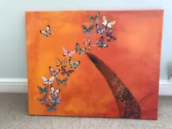 Buy Large Butterfly Buddleia Canvas Art By Local Artist • 27£