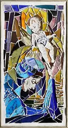 Buy Charles Blaze Vukovich, Mary And Baby Jesus, Stained Glass Mosaic In Plaster • 1,992.50£