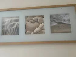 Buy Large Beach Photos Print In 3 Sections Beach Pebbles Framed Picture Decor Art • 10£
