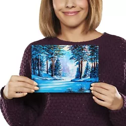 Buy A5 - Winter Trees Painting Forest Snow Print 21x14.8cm 280gsm #16814 • 3.99£