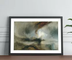 Buy J M W Turner Snow Storm Steam Boat Framed Art Poster Painting Print 4 Sizes • 37.99£