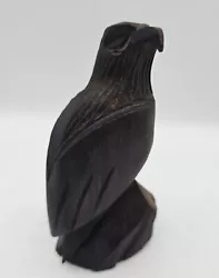 Buy VTG Hand Carved Exotic Hardwood Eagle/ Hawk Wood  Bird Of Prey Sculpture Mexico • 5.99£