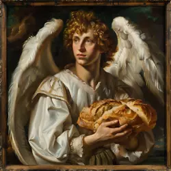 Buy Archangel Uriel Blesses Bread, Canvas Paintings • 35.99£
