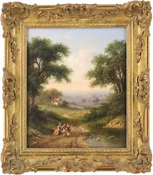 Buy Figures In A Landscape Antique Oil Painting Walter Heath Williams (fl.1841-1876) • 0.99£