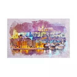 Buy 24*16  Night City Posters Wall Hanging Pictures Canvas Paintings Prints • 6.10£