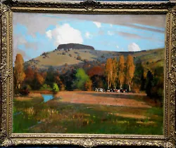 Buy George Henry Scottish Glasgow Boy Ra Exhib Chanctonbury Landscape Oil Painting • 32,000£