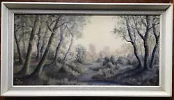 Buy Norwich Artist Barbara Carr 1975 Framed Oil On Board Landscape Woodland & Stream • 26£