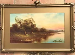 Buy 1920 Old Antique Oil Painting On Board Scenery Landscape Framed Large 62x41cm • 62.90£