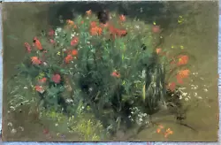Buy Pastel Flower Meadow Blooming Flowers Still Life Landscape Garden Detail Um 1900 • 183.36£