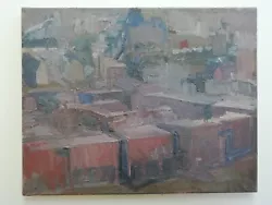 Buy CHRISTINE McCAUSLAND 1944-2020 - CITY SCAPE - OIL ON CANVAS - 19x15 INCH - 1970s • 495£