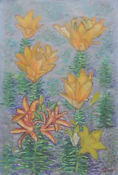 Buy Original Flowers Pastel Painting Floral Still Life Ukrainian Artist Vintage Art • 82.94£