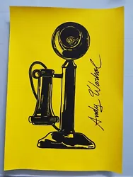 Buy Andy Warhol Hand Signed. 'telephone'. Watercolor On Paper. Pop Art • 24.90£