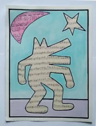 Buy Unique Handmade Mixed Media Painting In Style Of Keith Haring • 40.52£
